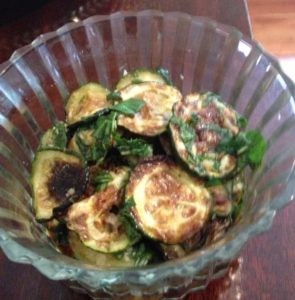 Low fodmap fried zucchini salad is not fried but tastes the same as fried.